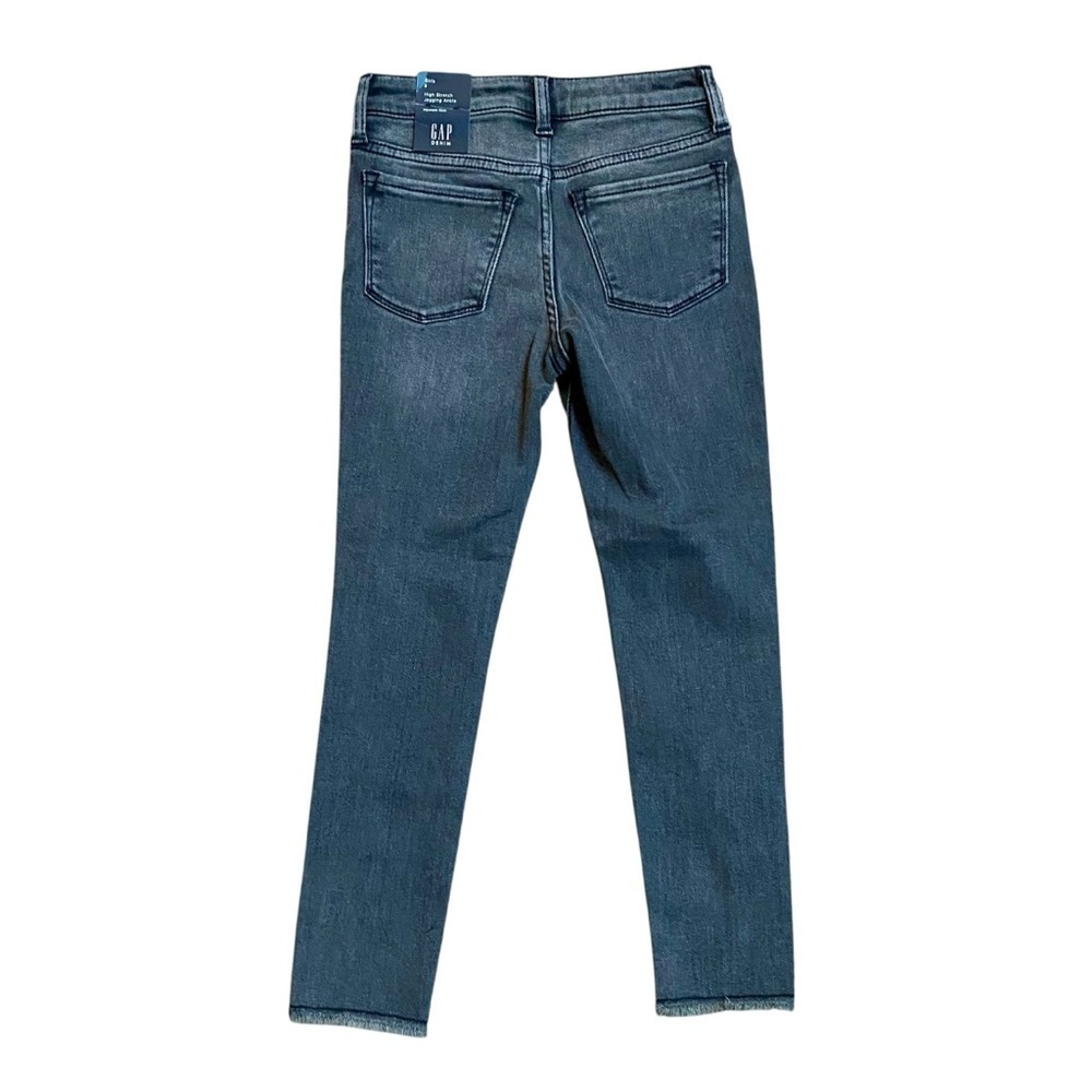 GAP Denim Girls High Rise Ankle Jegging 8 Gray Wash Stretch Skinny Jeans NWT - Picture 7 of 13